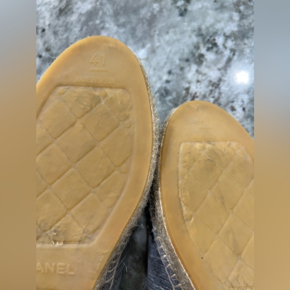 CHANEL Espadrilles Espadrille flats BRAND NEW Size 41 Size 10 Blue Grey Suede - Picture 11 of 11